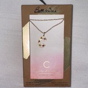 Bellissima Gold and Pink Initial Necklace